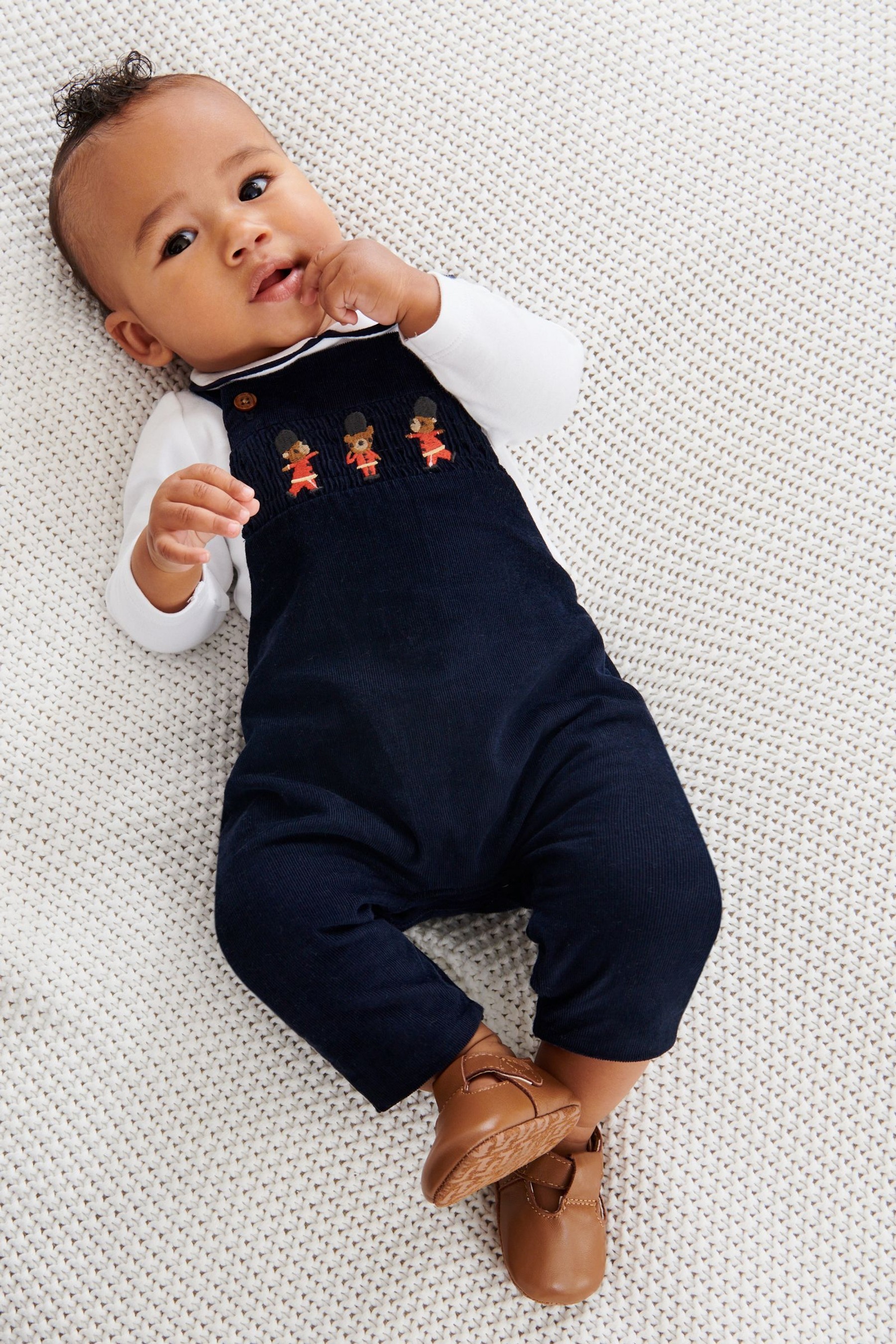 Baby Smart Cord Dungarees And Jersey Bodysuit Set (0mths-3yrs)