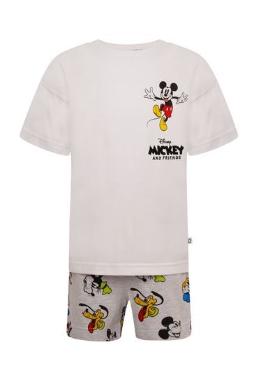 Brand Threads Disney Mickey Mouse Boys BCI Cotton Daywear Set Ages 1-5