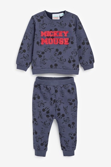 Disney Navy Blue Mickey Mouse Sweatshirt And Jogger Set