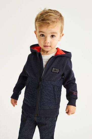 Baker by Ted Baker Navy Zip Through Hoodie