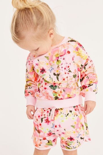 Baker by Ted Baker Floral Sweatshirt and Shorts Set