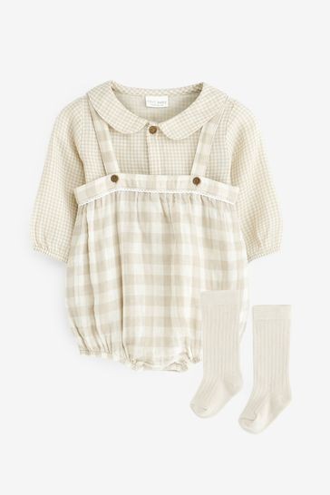 Premium Baby 3 Piece  Romper Cardigan & Sock Set (0mths-2yrs)