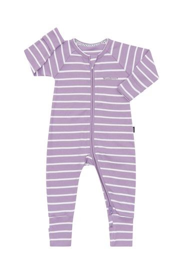 Bonds Purple Ribbed Zip Wondersuit