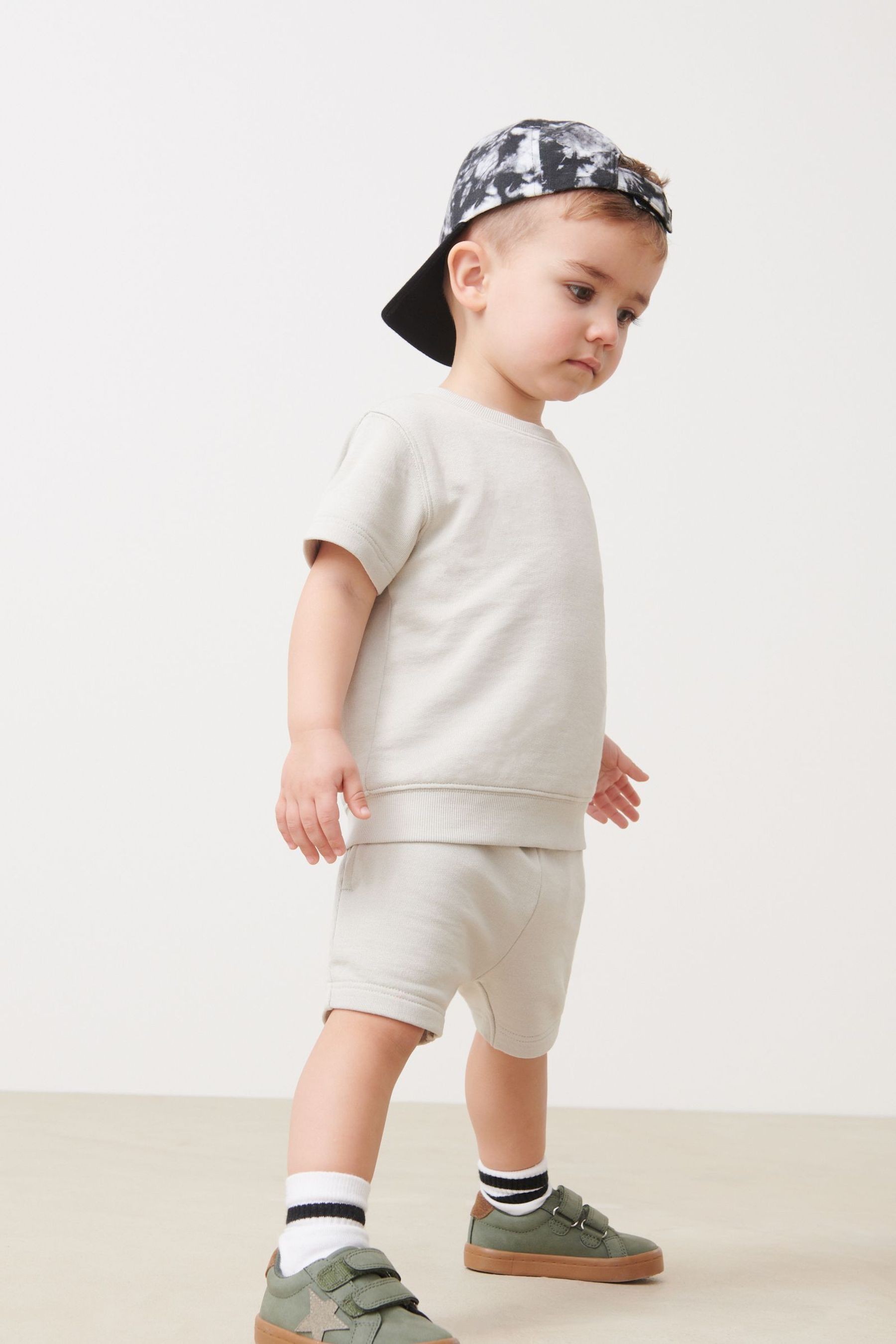 Plain Sweat T-Shirt And Shorts Set (3mths-7yrs)