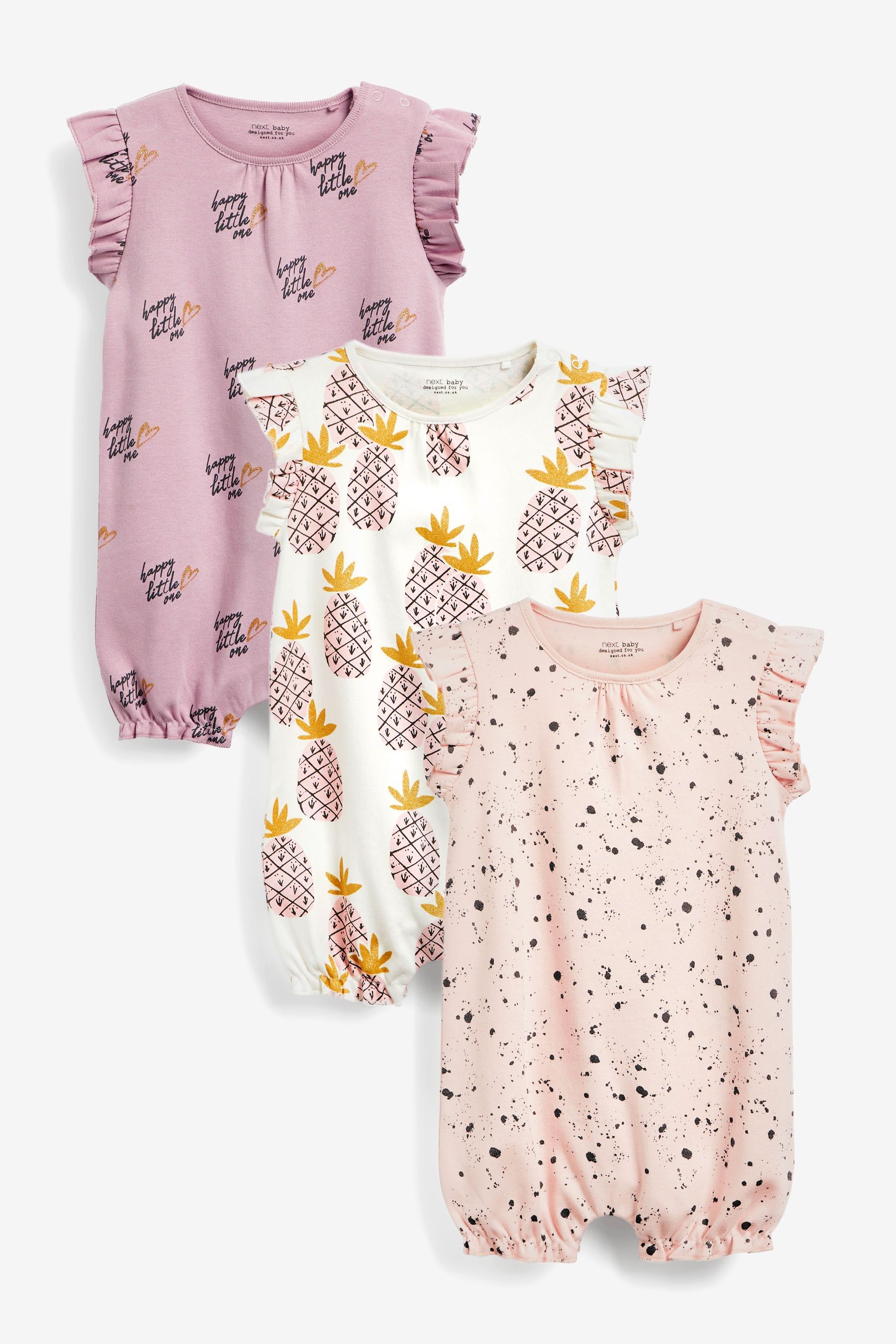 3 Pack Rompers (0mths-3yrs)