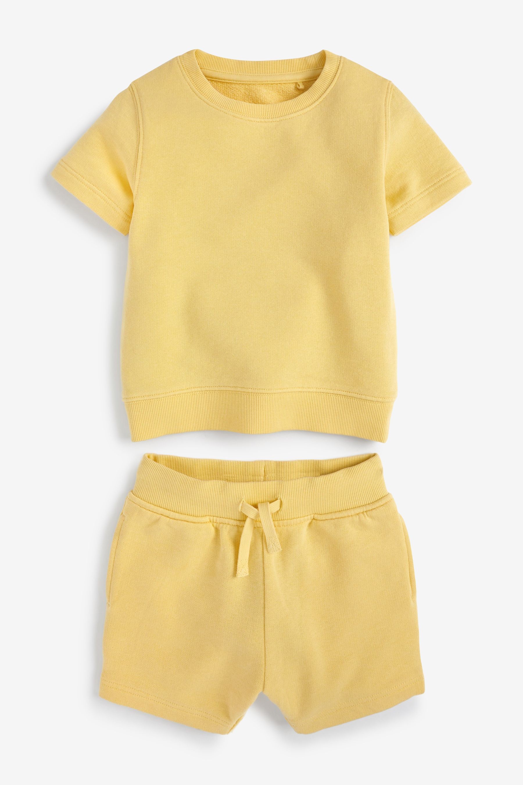 Plain Sweat T-Shirt And Shorts Set (3mths-7yrs)