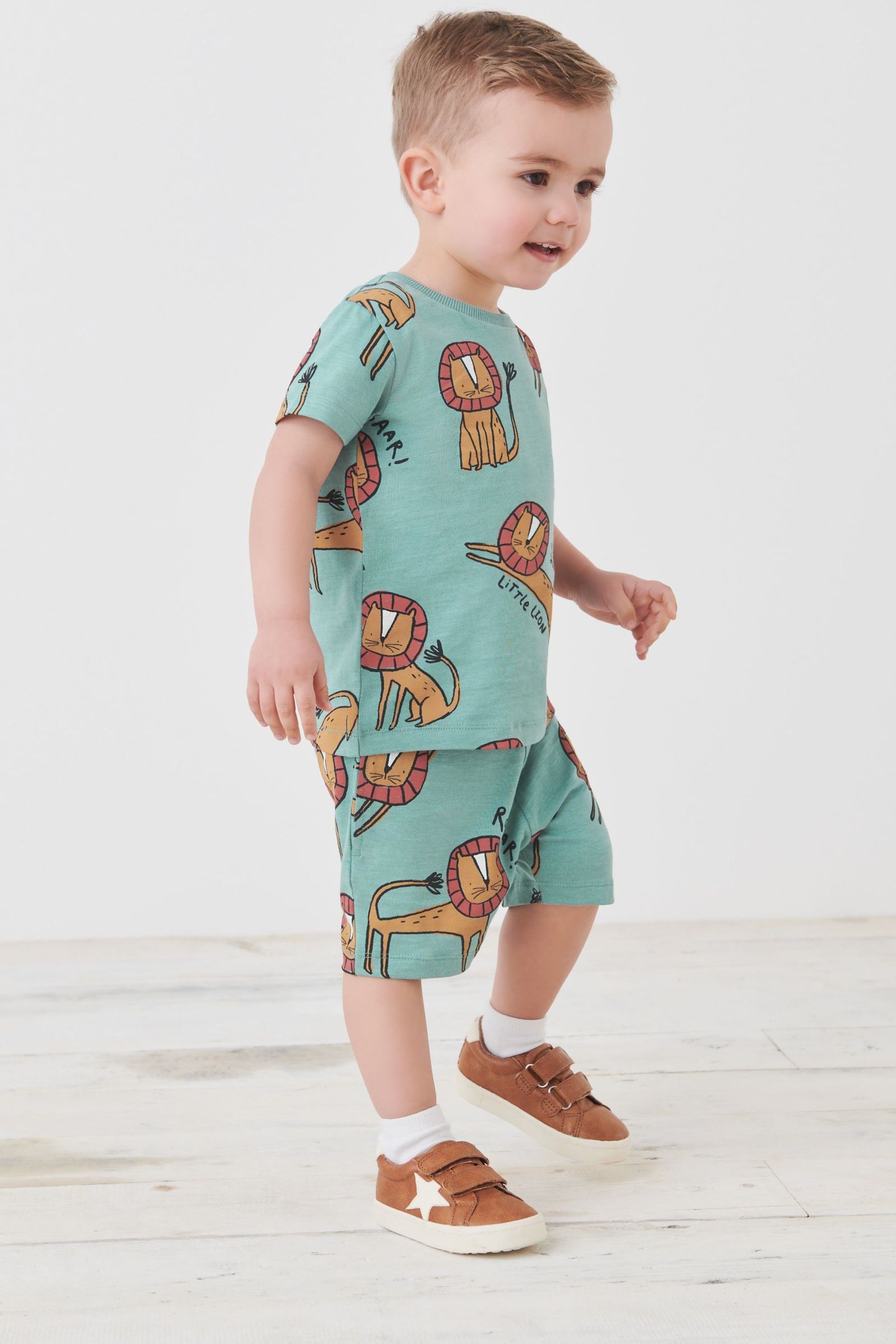 All Over Printed T-Shirt and Shorts Set (3mths-7yrs)