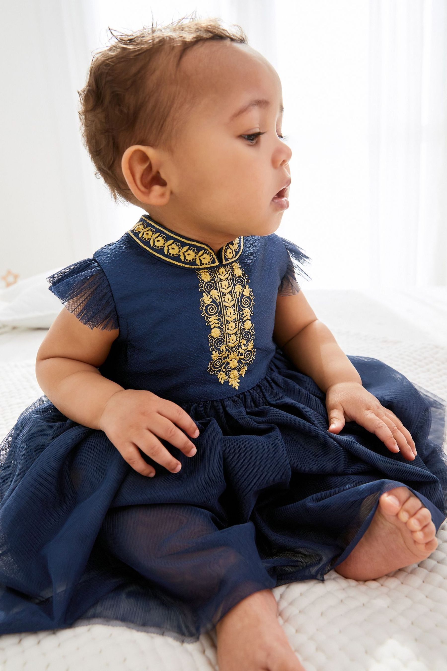 Baby Embroidered Occasion Dress (0mths-2yrs)