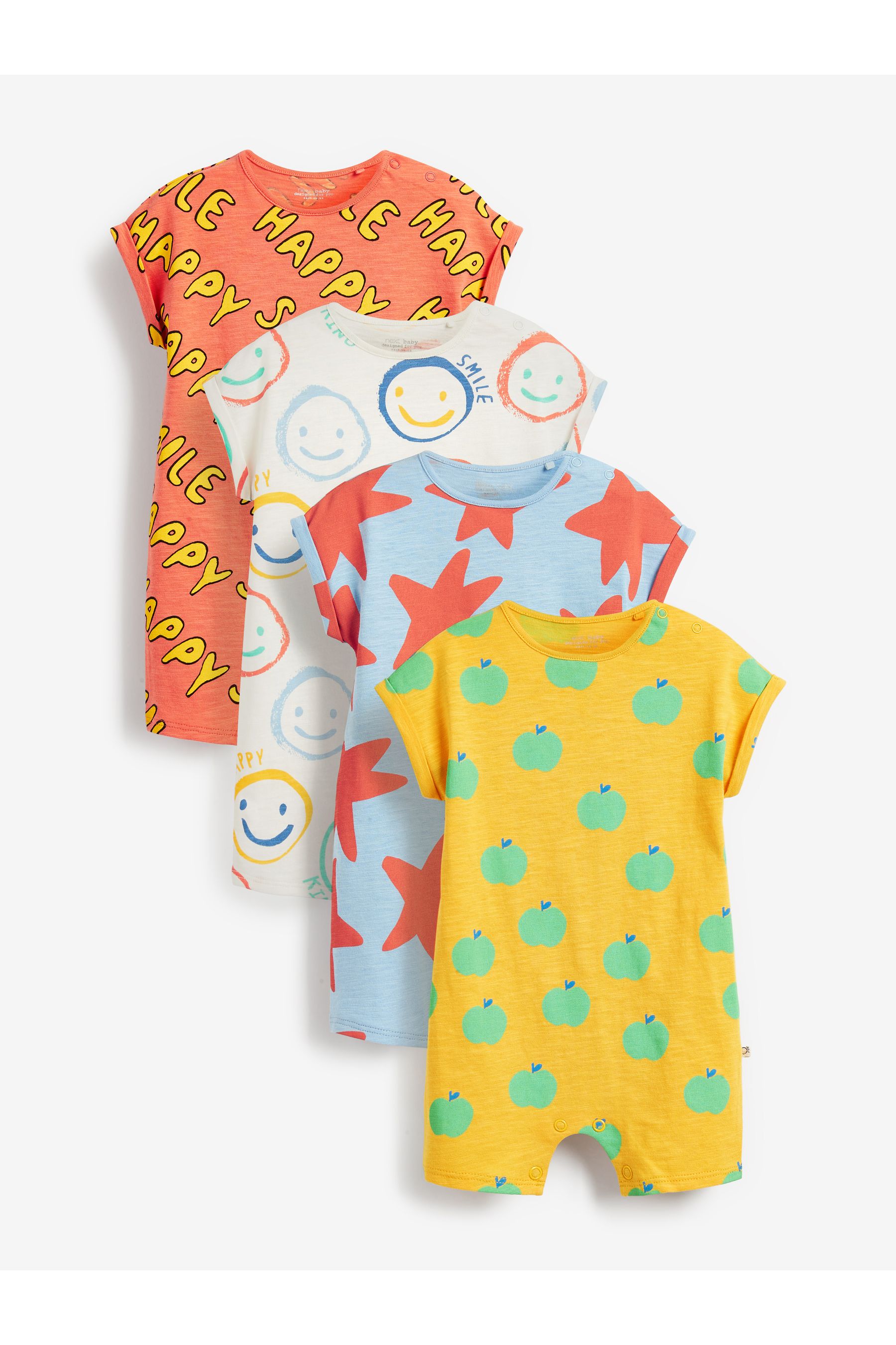 4 Pack Baby Printed Rompers (0mths-3yrs)