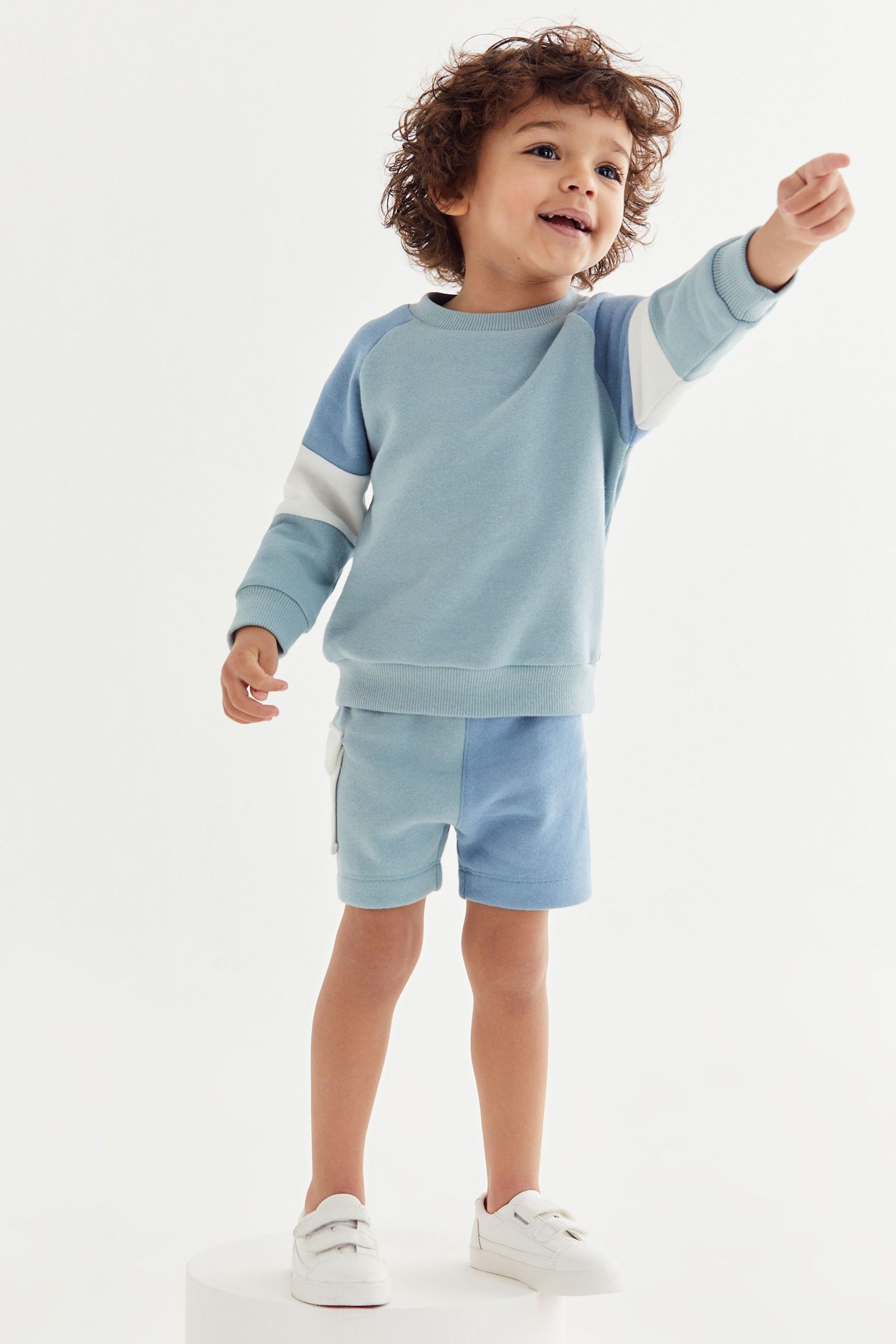 Colourblock Jersey Sweatshirt & Short Set (3mths-7yrs)