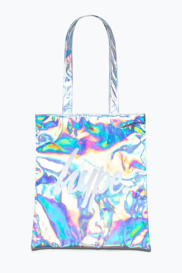 Hype. Silver Holographic Tote Bag