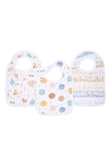 Aden + Anais Cotton Muslin Disney Snap Snap Bibs 3 عبوات