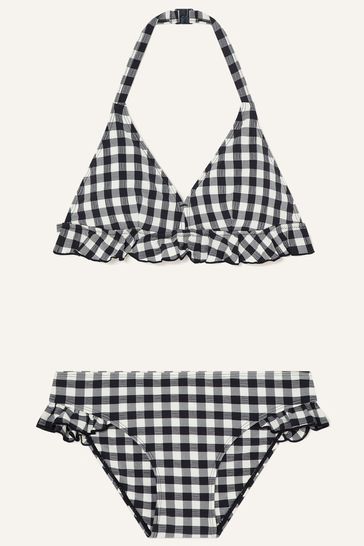 Monsoon Black Triangle Gingham Bikini