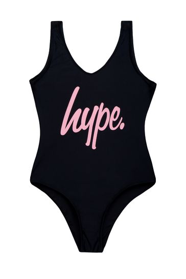 Hype. Black Script Swimsuit