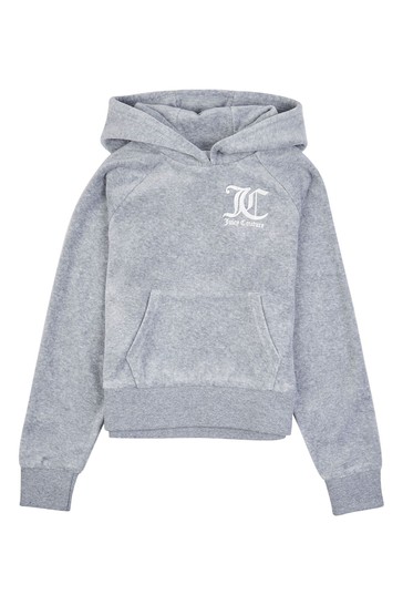 Juicy Couture Grey Velour Raglan Hoodie