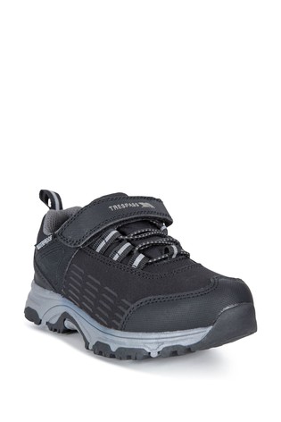 Trespass Black Harrelson Low Cut Kids Trainers