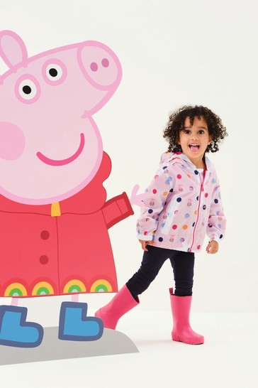 Regatta White Peppa Pig™ Muddy Puddle Waterproof Jacket