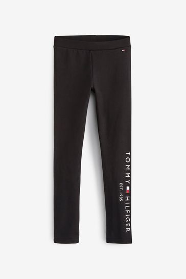 Tommy Hilfiger Black Essential Logo Leggings