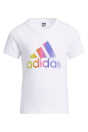 adidas Little Kids White Sportswear Tech T-Shirt