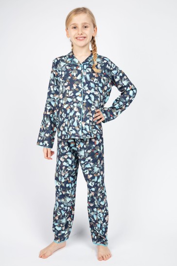 Cyberjammies Kids Leaf Print Long Sleeved Pyjama Set