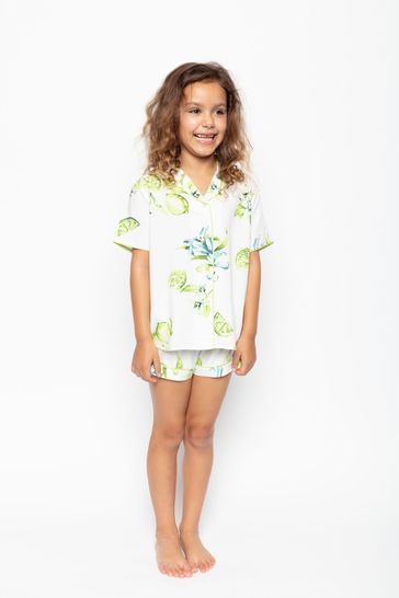 Cyberjammies Gina Lime Print Sleeveless Shorty Set