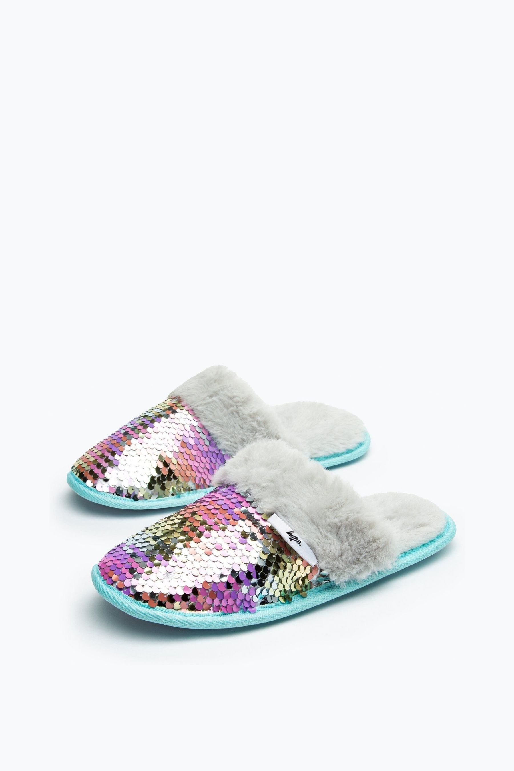 Hype. Girls Slip On Sequin Slippers