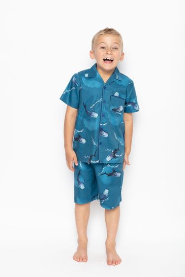 Cyberjammies George Whale Print Sleeveless Shorty Set