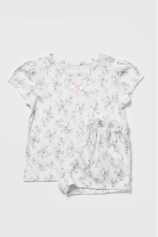 Trotters London White Clara Jersey Pyjamas