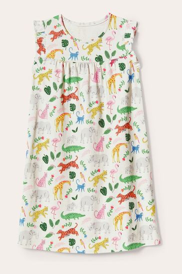 Boden Cream Printed Short-Sleeved Nightie