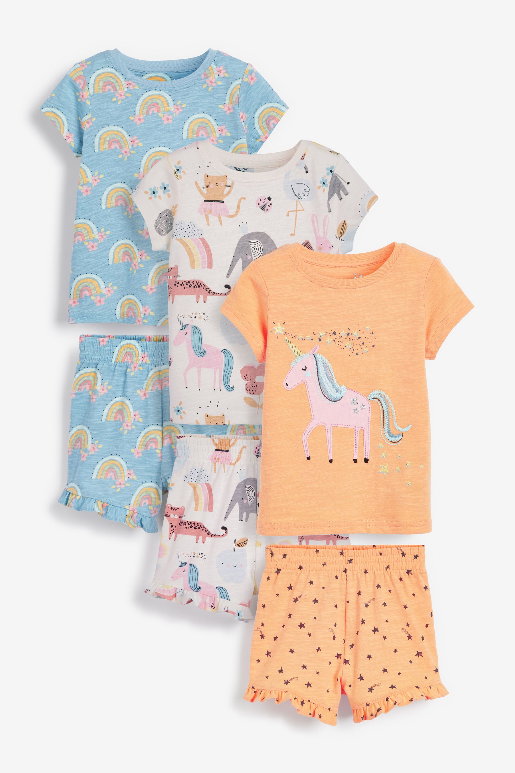 3 Pack Short Pyjamas (9mths-12yrs)