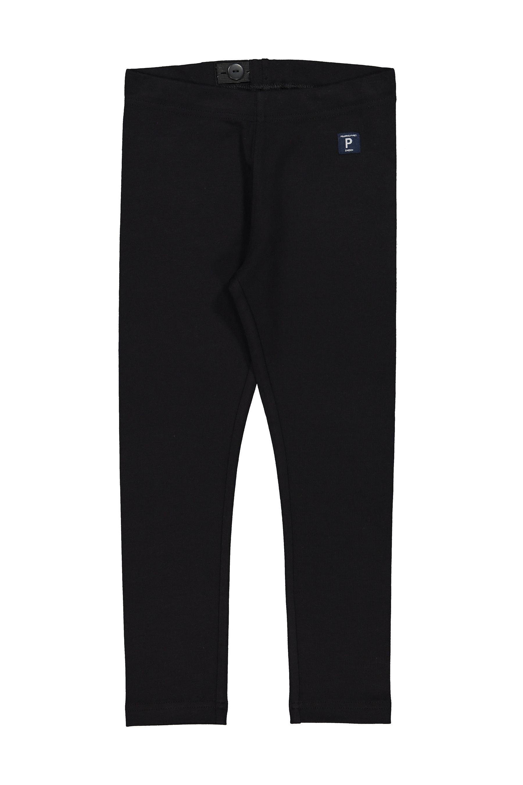 Polarn O. Pyret Black Organic Cotton Leggings