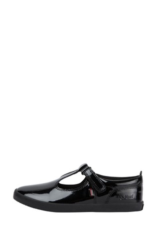 Kickers Junior Kariko T-Bar Hook and Loop Patent Leather Shoes