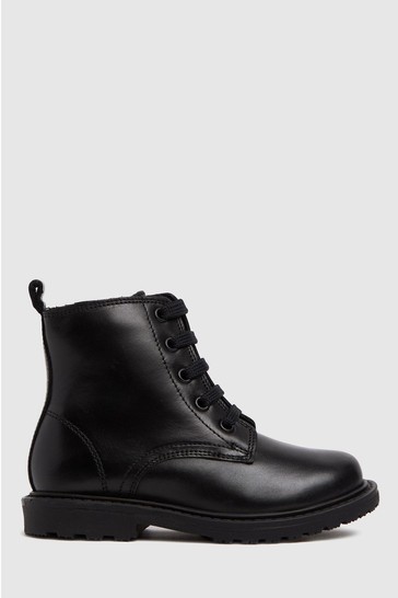 Schuh Black Creator Lace-Up Boots