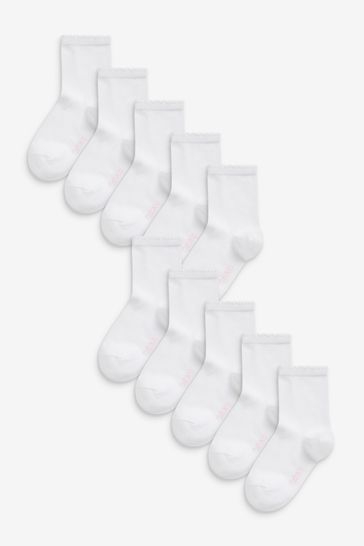 10 Pack Cotton Rich School Ankle Socks