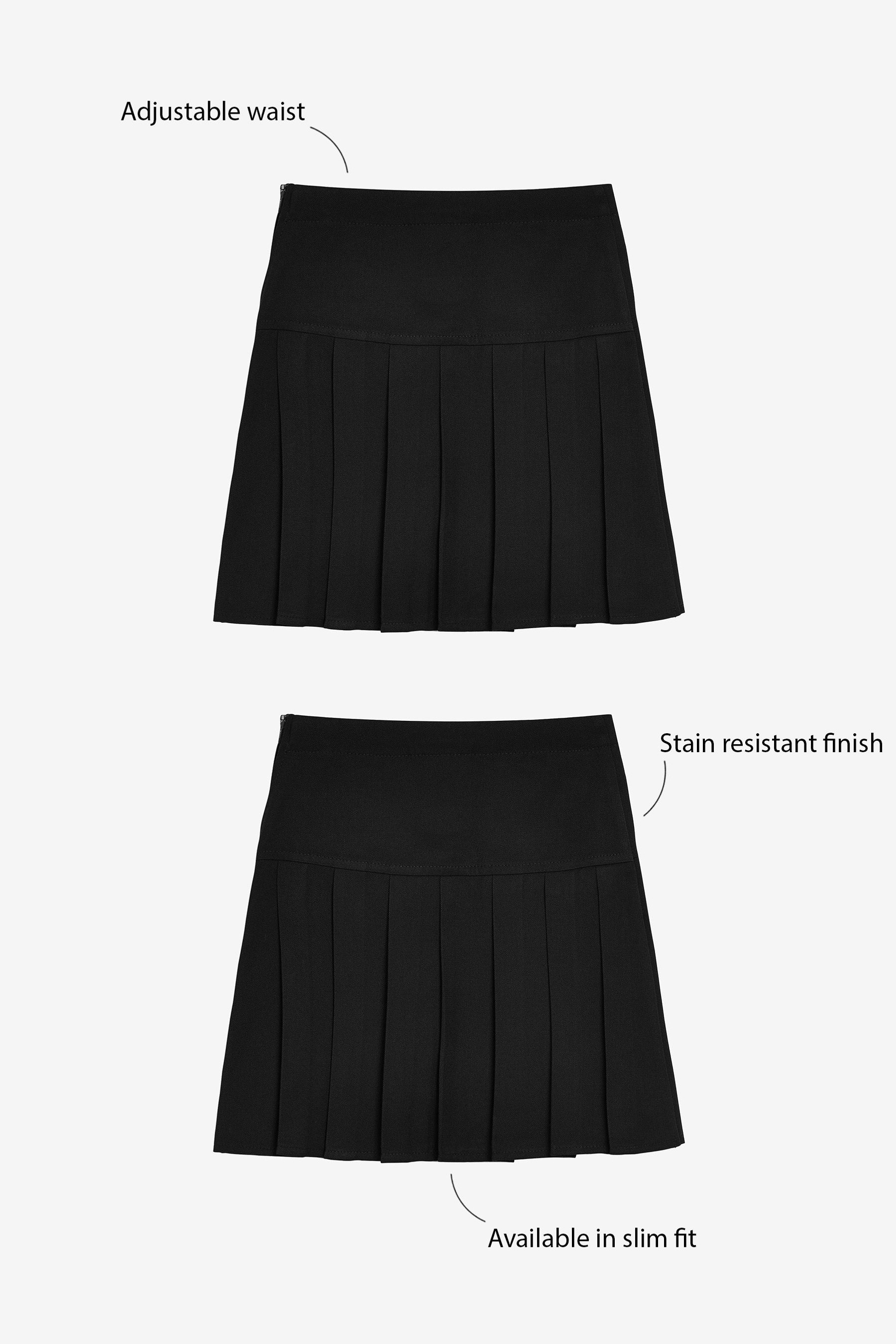 2 Pack Pleat Skirts (3-16yrs) Standard