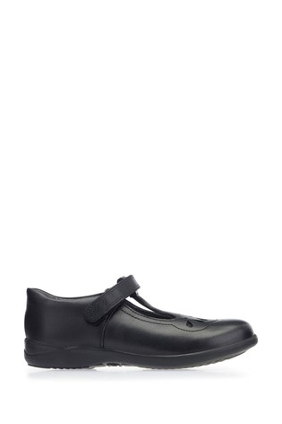 Start-Rite Poppy Black Leather T Bar School Shoes