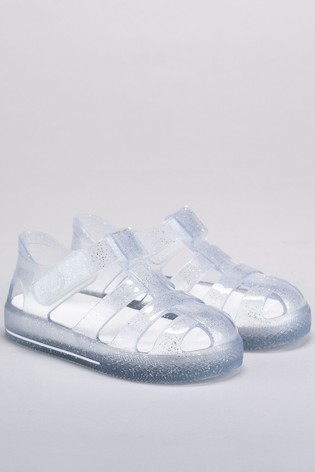 Igor Natural Clear Star Glitter Transparent Sandals