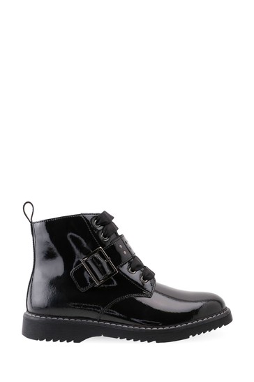 Start-Rite Icon Black Patent Leather Zip-Up Boots