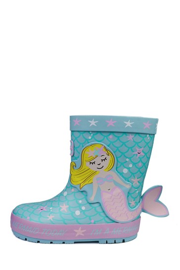 ToeZone Blue Mermaid Wellies