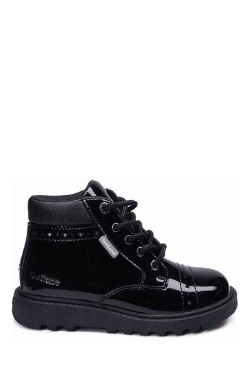 ToeZone Black Patent Lace Boots