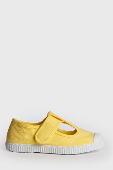 Trotters London Yellow Champ Canvas Shoes