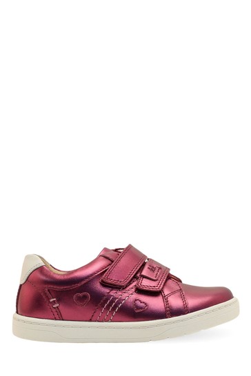 Start-Rite Fantasy Purple Metallic Leather Riptape Shoes