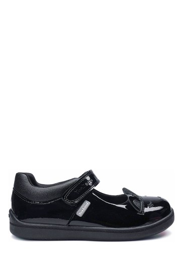 ToeZone Black Patent Unicorn Novelty School Shoes