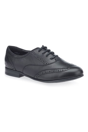 Start-Rite Matilda Black Leather Lace Up School Shoes