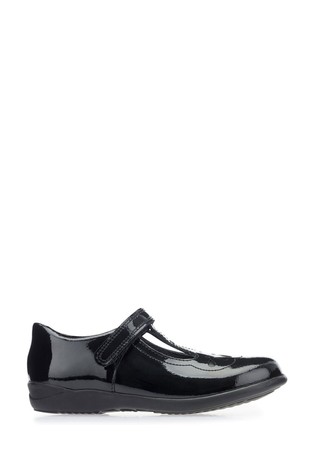 Start-Rite Poppy Black Patent Leather T Bar School Shoes