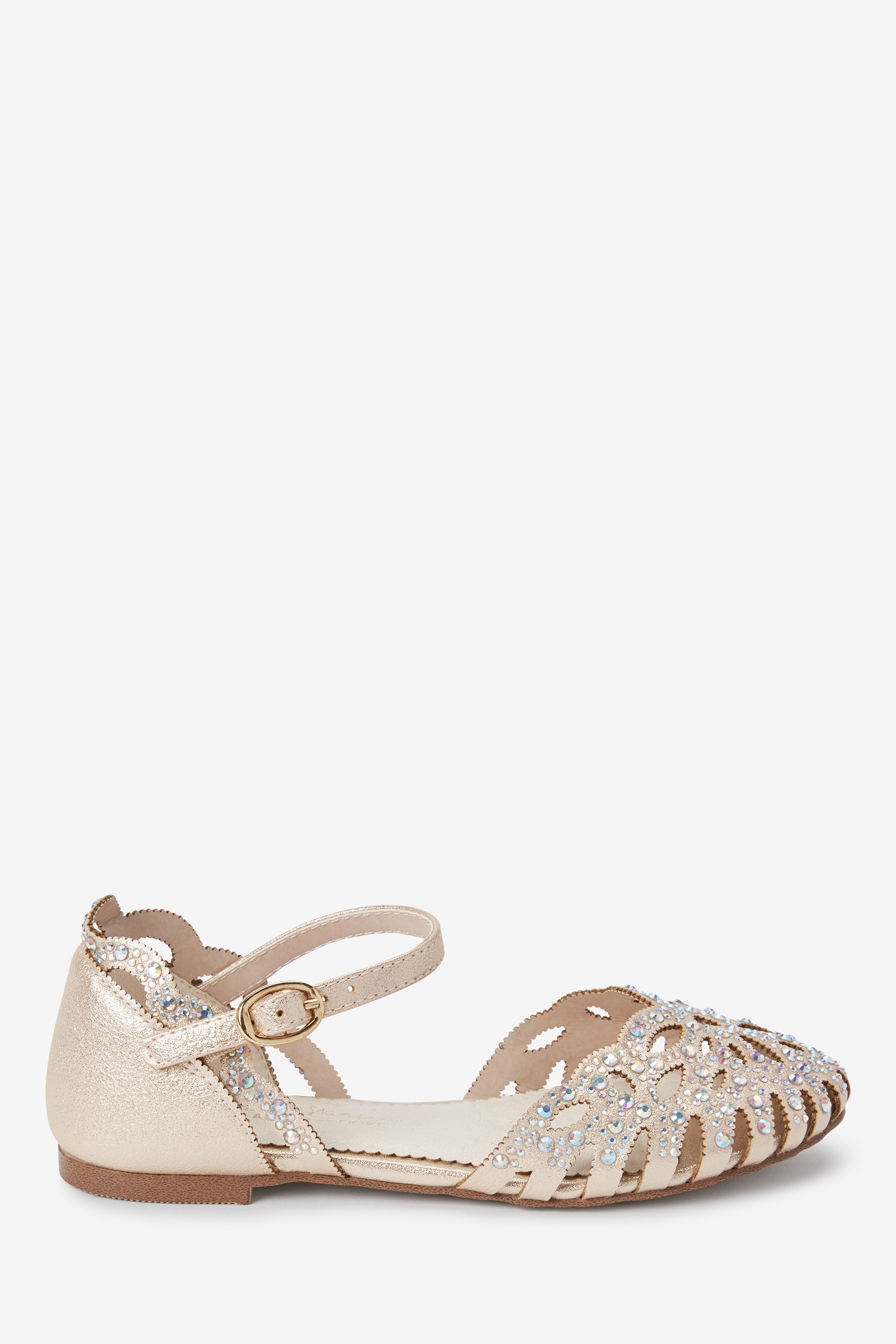 Scalloped Edge Sparkle Occasion Shoes