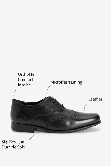 School Leather Oxford Brogues