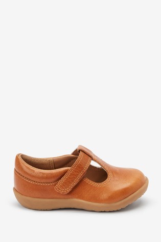 Little Luxe™ Leather T-Bar Shoes Standard Fit (F)