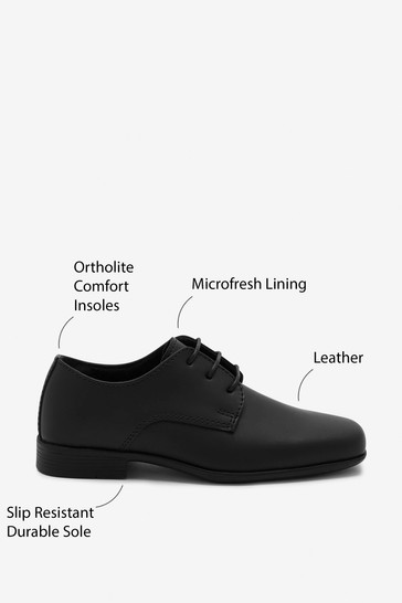 Leather Derby Lace-Up Shoes