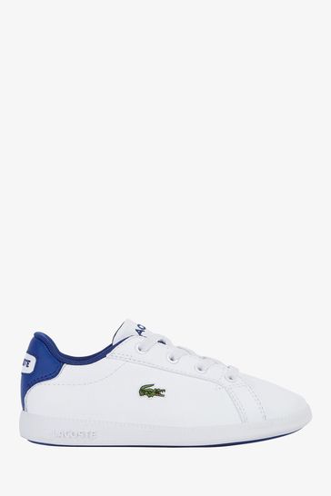 Lacoste Infant Graduate White Blue Trainers